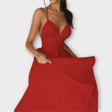 Ailana - Vestido Feminino com Decote em V Profundo