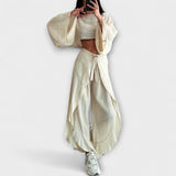 Joanna - Conjunto de Duas Peças Personalizado em Algodão e Linho