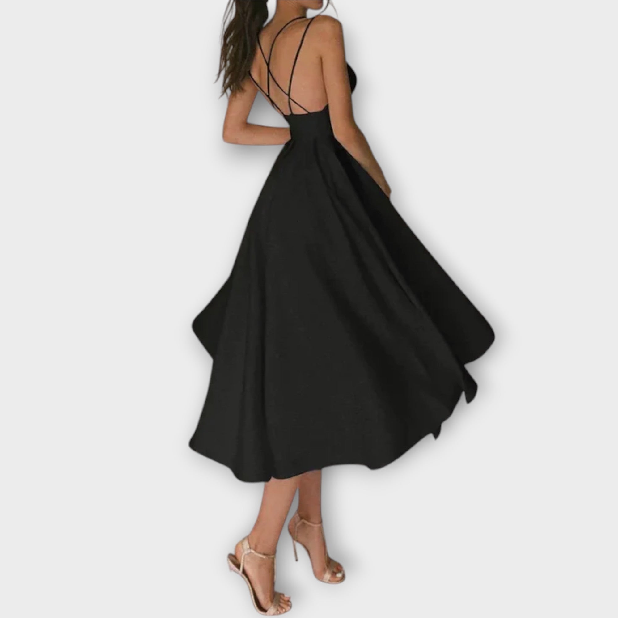 Ailana - Vestido Feminino com Decote em V Profundo