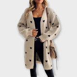 Julia - Cardigan com Padrão de Coração