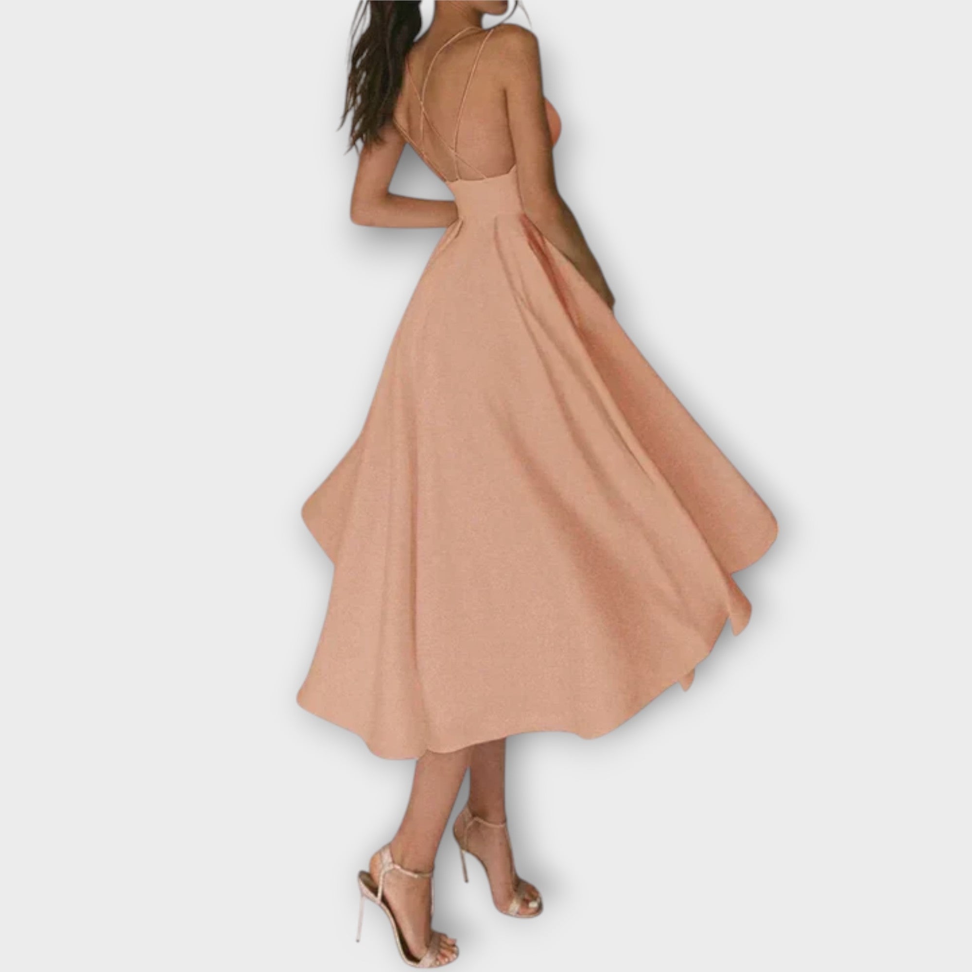 Ailana - Vestido Feminino com Decote em V Profundo