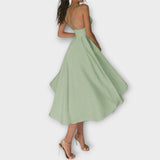 Ailana - Vestido Feminino com Decote V Profundo