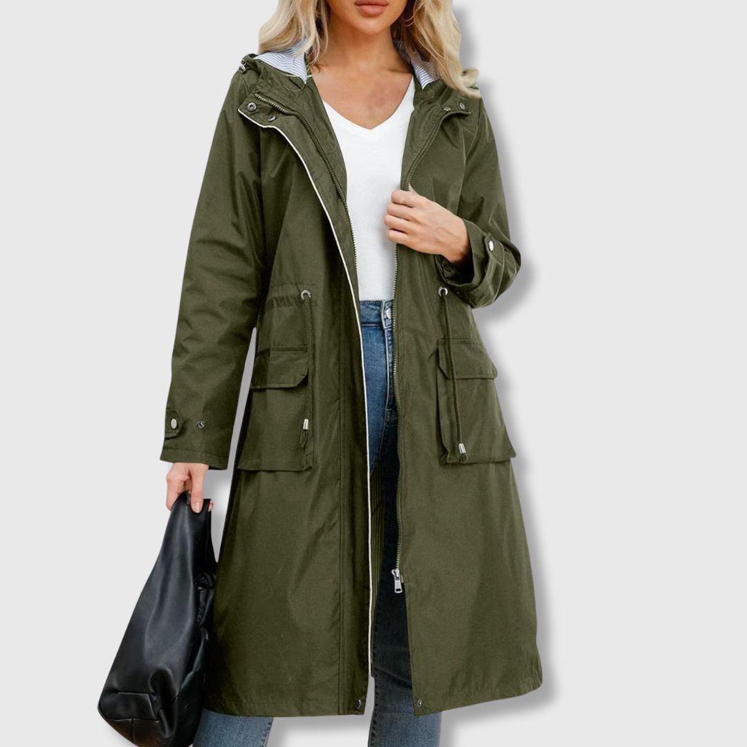 Julia | Casaco Trench Estiloso com Capuz