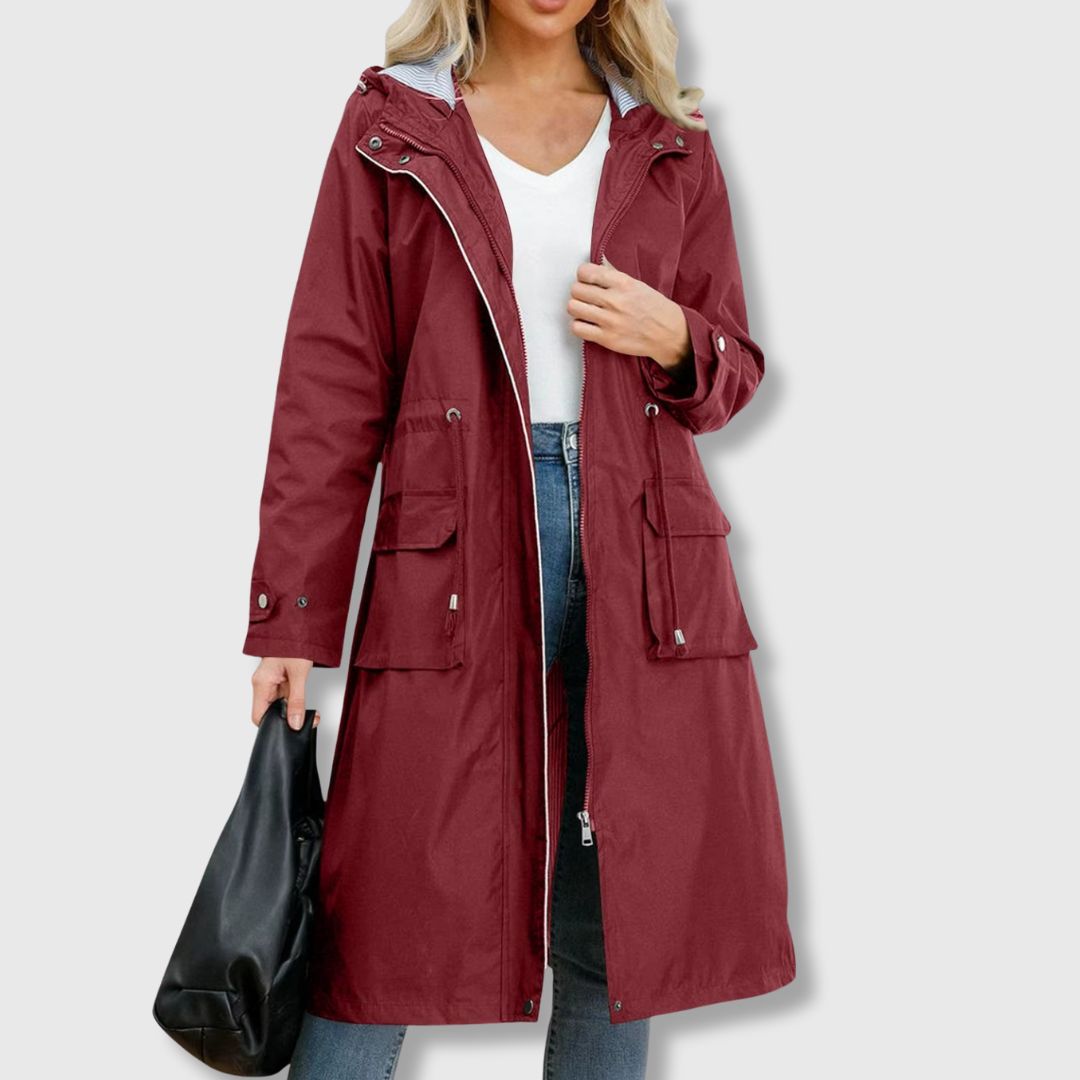 Julia | Casaco Trench Estiloso com Capuz