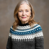 Abril | Sweater Vintage Islandês de Tricô