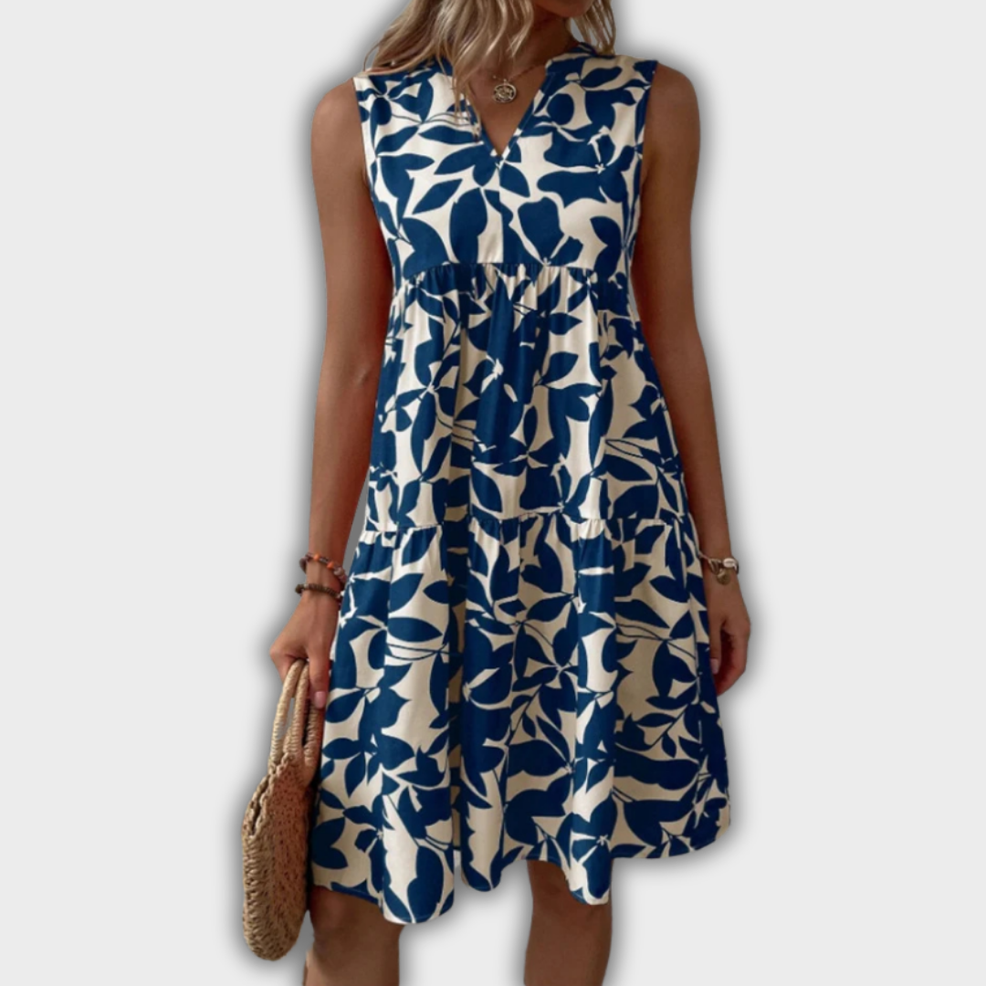 Isabel - Vestido de Verão Floral em Camadas