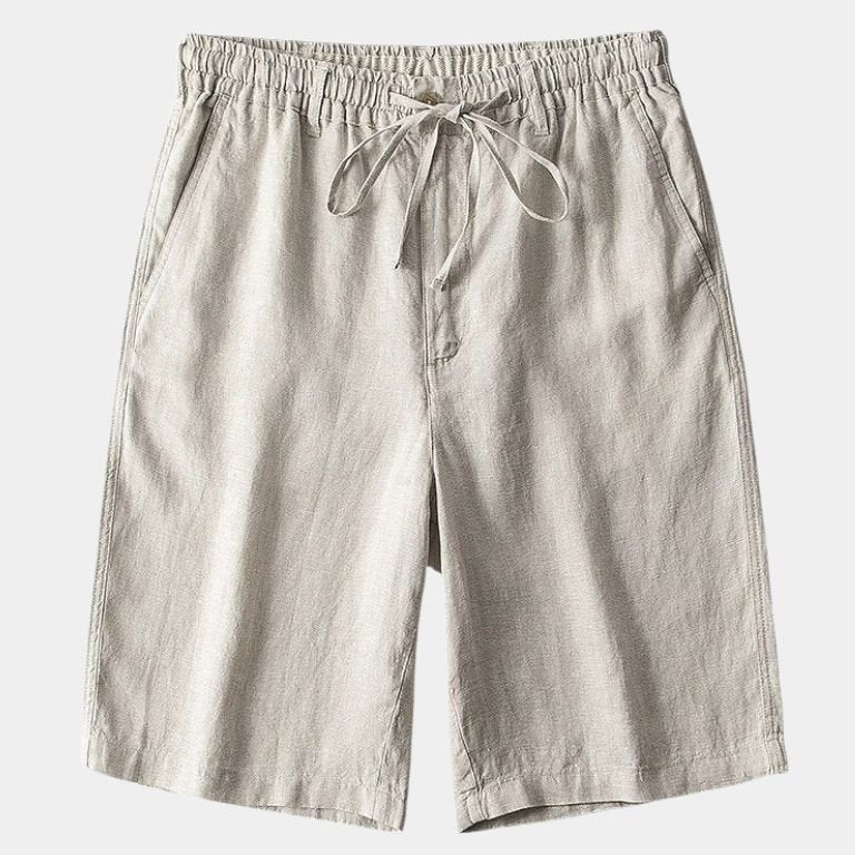 Mikkel™ | Calções de Linho Cinza Mariner