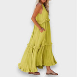 Alina | Vestido Sem Mangas com Detalhe em Renda